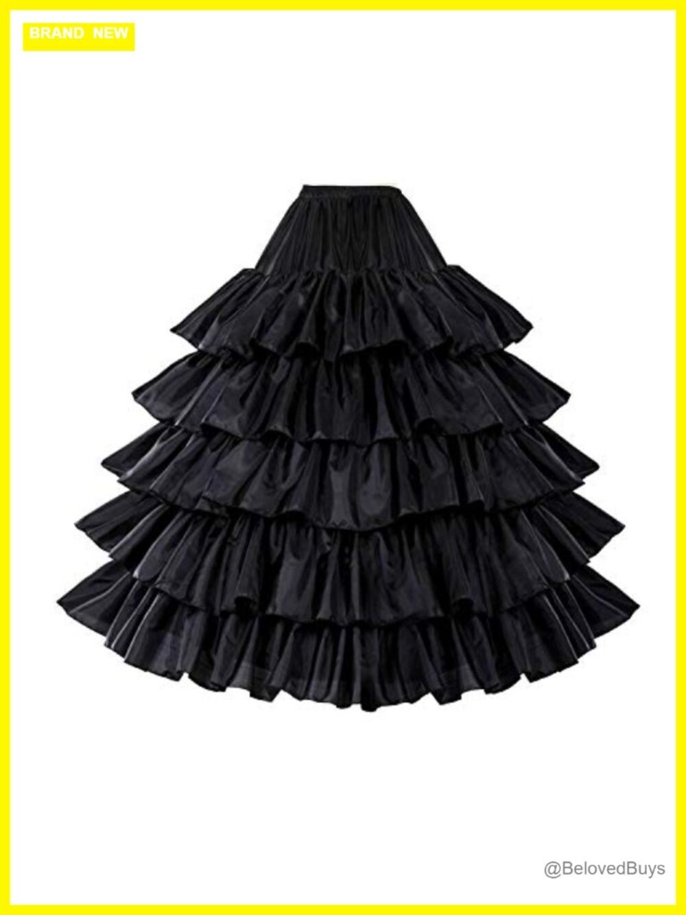 Taffeta Hoop Petticoat Crinoline Half Slip Elastic Waist Wedding Gown Underskirt